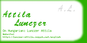 attila lunczer business card